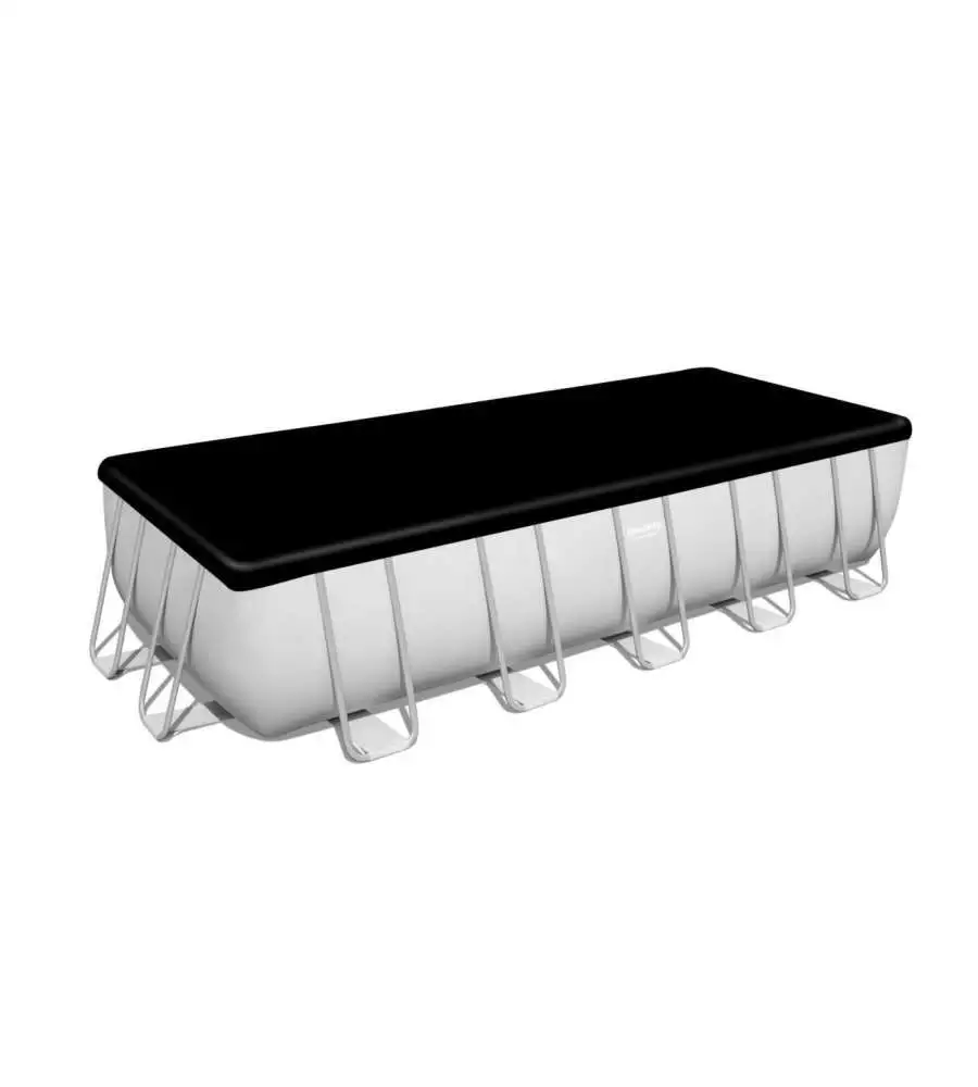 Piscina fuori terra rettangolare bestway "power steel frame" 549x274x122 cm con di pompa, scaletta, cover e chemconnect - cod. 56466